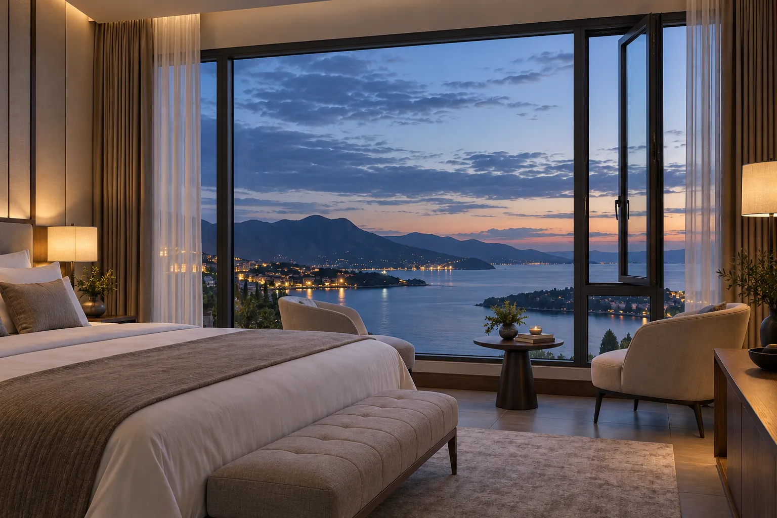 Hotel fixed and operable window application