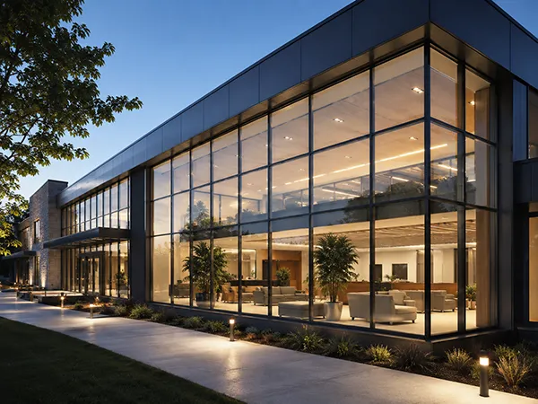 Commercial fixed facade window application