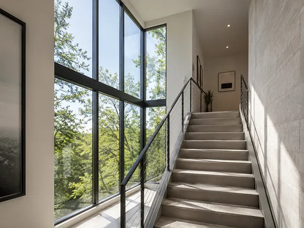 Stairwell fixed window application