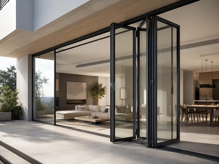 Slim folding door system category
