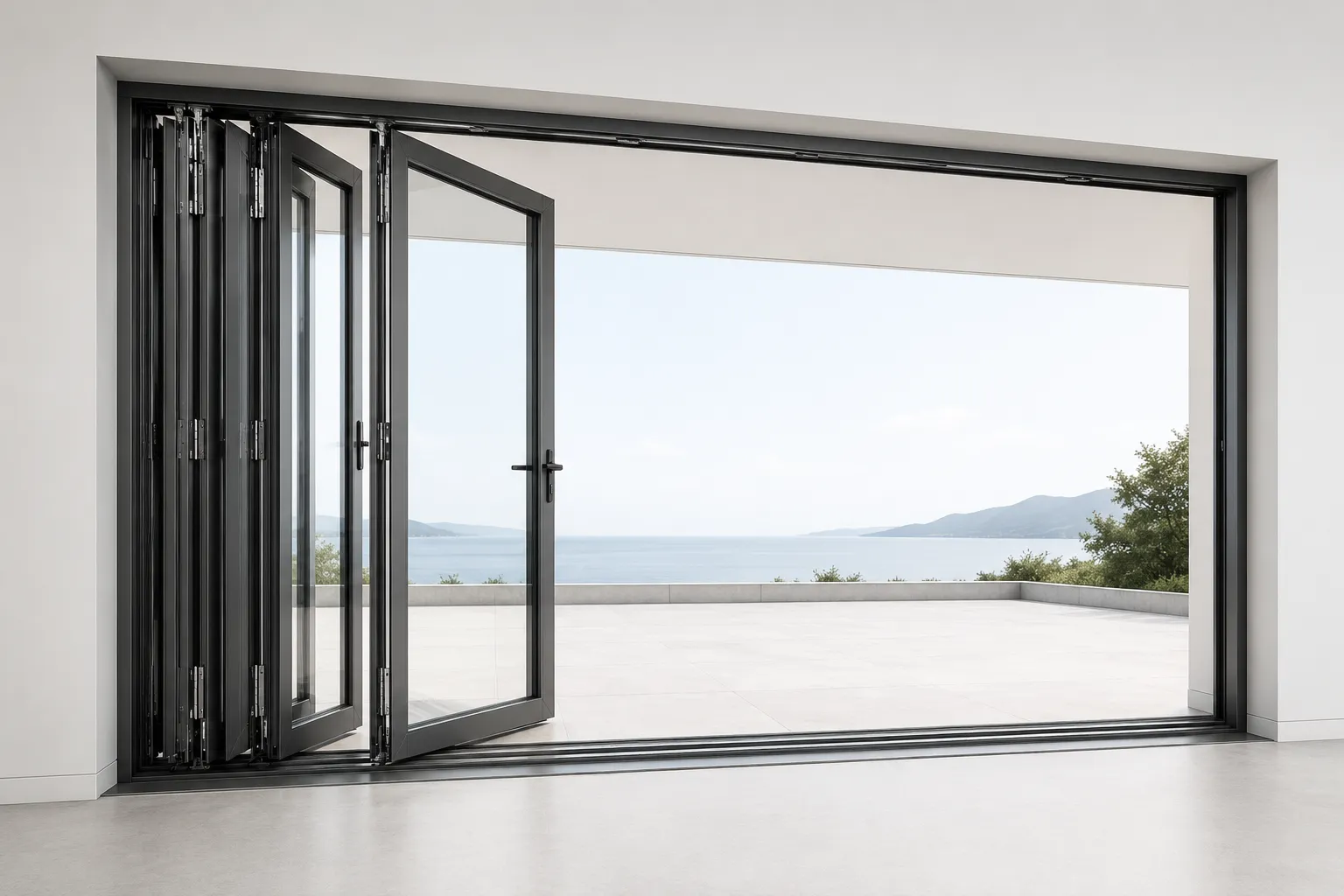 Folding door system core concept