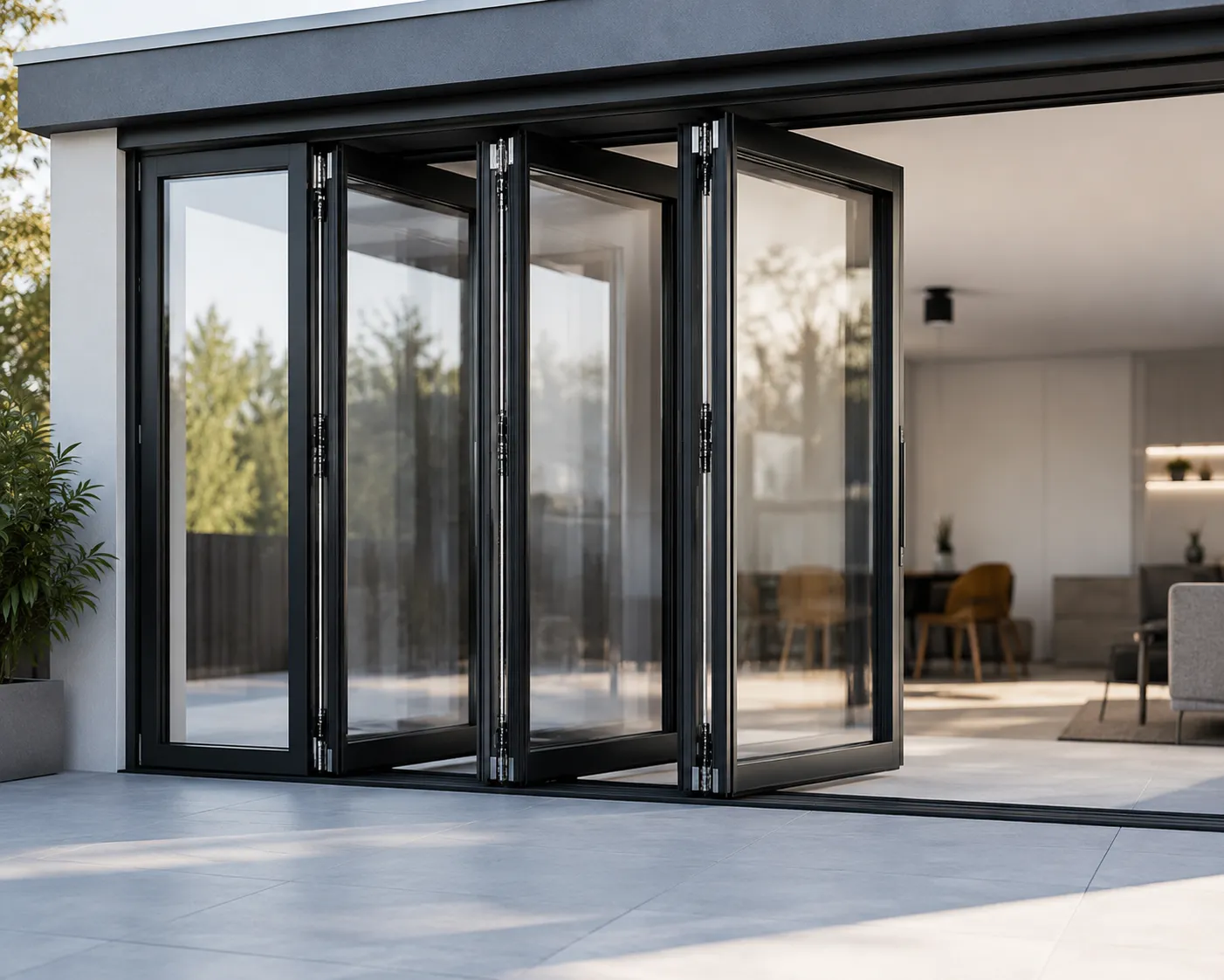 Premium folding door system core concept