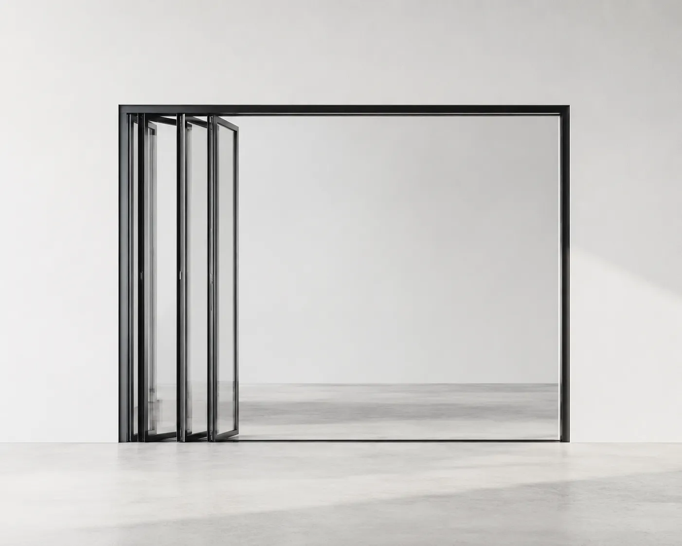 Slim folding door system core concept