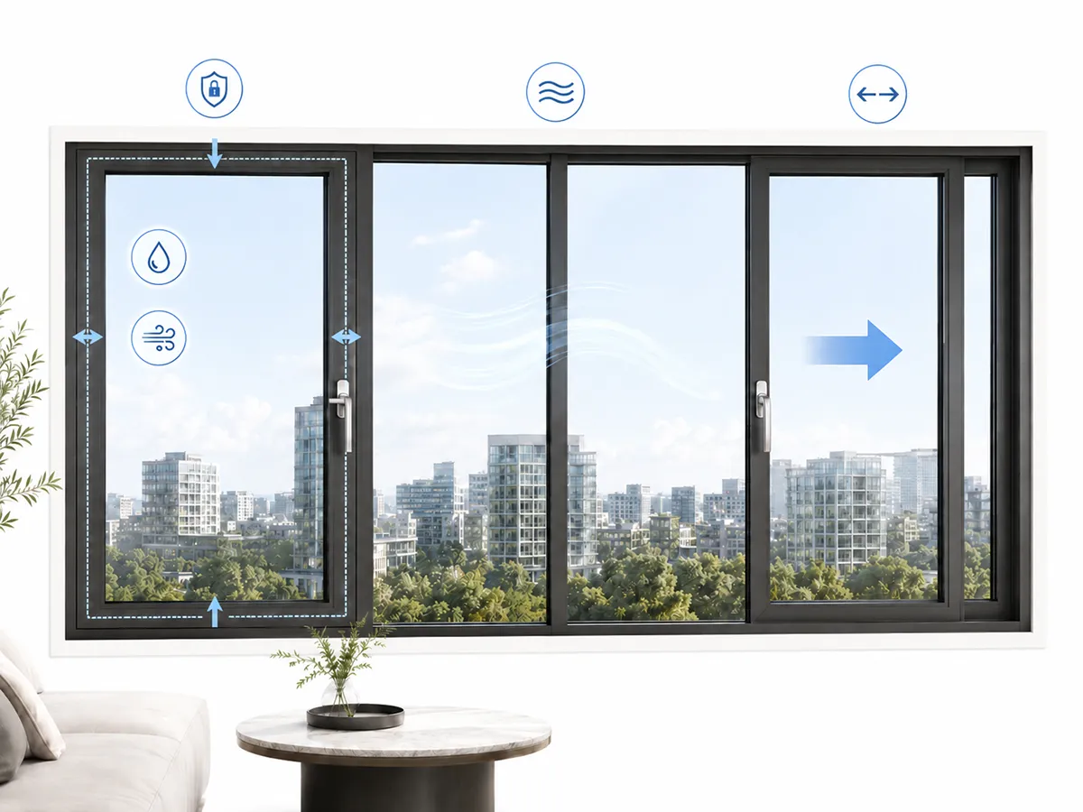 Sliding window operation modes diagram